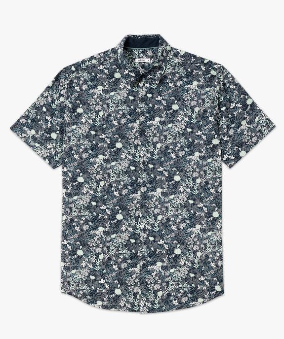Chemise manches courtes à motifs fleuris homme vue4 - GEMO (HOMME) - GEMO