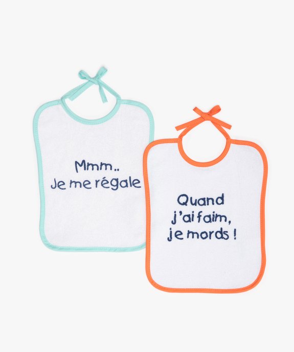 Bavoir bébé en éponge à message (lot de 7) vue2 - BABY CALIN - GEMO
