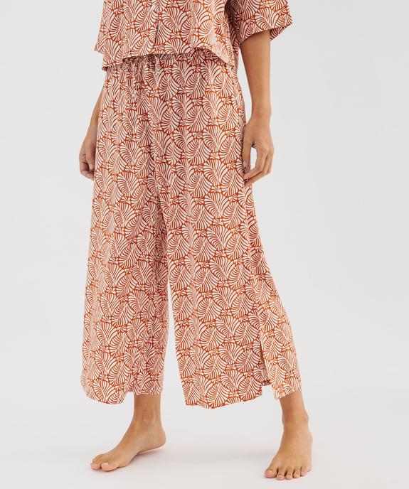 Pantalon de pyjama fluide imprimé femme vue1 - GEMO 4G FEMME - GEMO