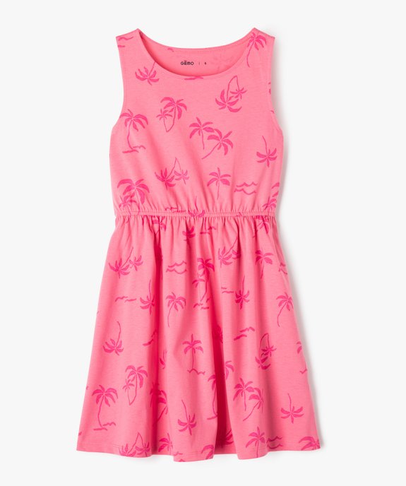 Robe sans manches à motifs fleuris fille vue1 - GEMO (ENFANT) - GEMO
