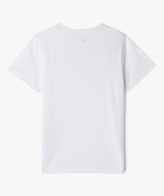 Tee-shirt à manches courtes en coton uni garçon vue3 - GEMO 4G GARCON - GEMO