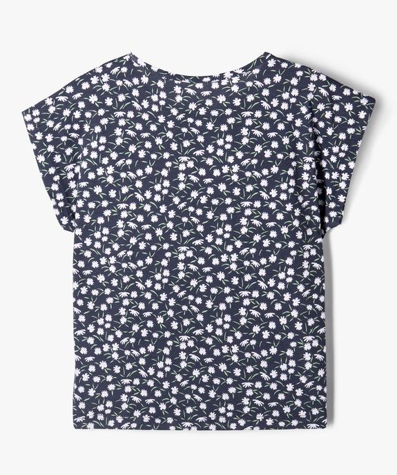 Tee-shirt à manches courtes coupe oversize fille vue3 - GEMO 4G FILLE - GEMO
