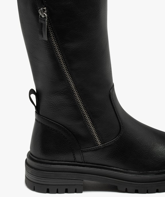Bottes esprit biker à semelle crantée femme vue6 - GEMO (CASUAL) - GEMO