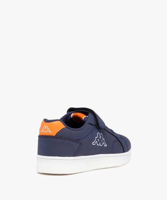Baskets garçon unies à lacets et scratch - Kappa vue4 - KAPPA - GEMO