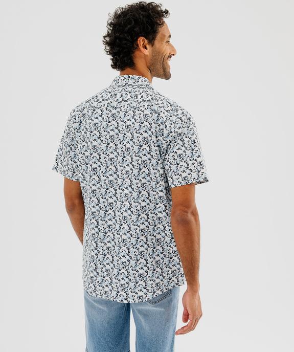 Chemise à manches courtes à motif feuillage homme vue3 - GEMO (HOMME) - GEMO