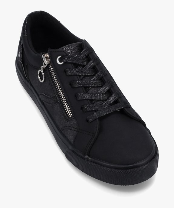 Baskets femme monochromes fermeture lacets et zip vue5 - GEMO (SPORTSWR) - GEMO