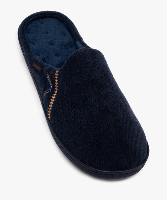 Chaussons homme mules en velours ras - Isotoner vue5 - ISOTONER - GEMO