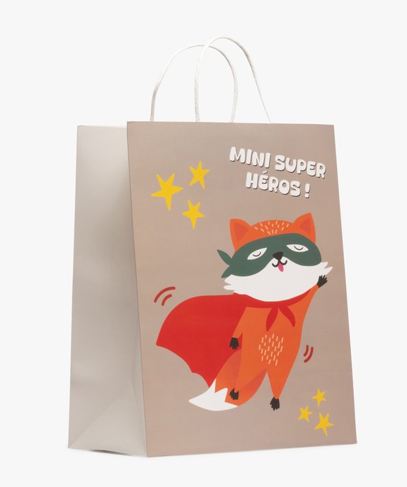 Pochette cadeau réutilisable à motifs super héros enfant vue1 - GEMO (ACCESS) - GEMO