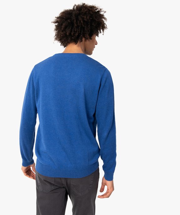 Pull à col rond en coton homme vue3 - GEMO (HOMME) - GEMO