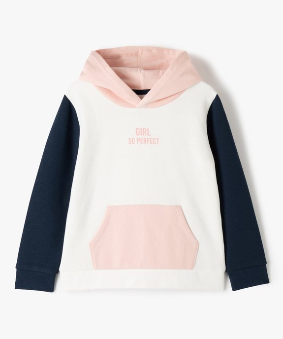 Sweat fille à capuche et poche kangourou en molleton chaud vue1 - GEMO (ENFANT) - GEMO