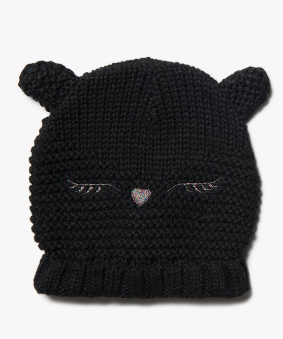 Bonnet fille avec oreilles de chat vue1 - GEMO 4G FILLE - GEMO