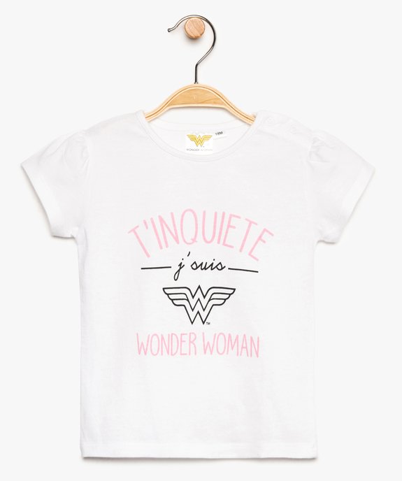 Tee-shirt bébé fille à manches volantées - Wonder Woman vue1 - DC COMICS - GEMO