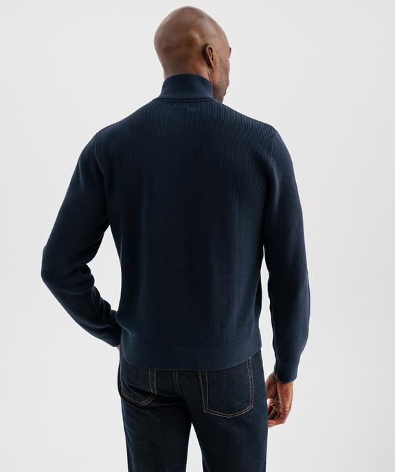 Pull en coton à col camionneur homme vue3 - GEMO (HOMME) - GEMO