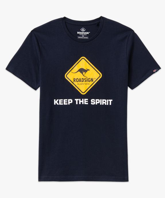 Tee-shirt manches courtes en coton imprimé homme - Roadsign vue4 - ROADSIGN D - GEMO