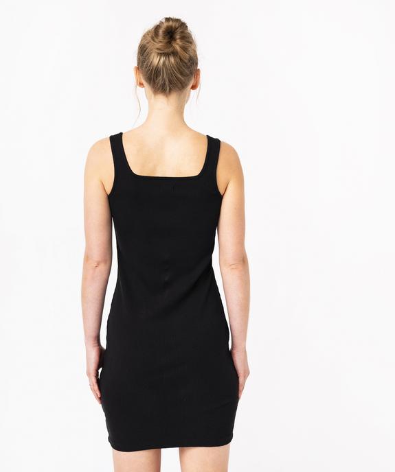 Robe courte à bretelles moulantes en maille côtelée femme - GEMO 4G FEMME Robe courte à bretelles moulantes en maille côtelée femme vue5 - GEMO 4G FEMME - GEMO