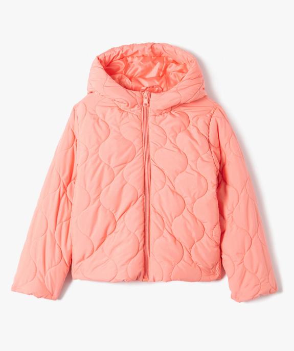 Blouson fille à capuche en matière matelassée vue2 - GEMO 4G FILLE - GEMO