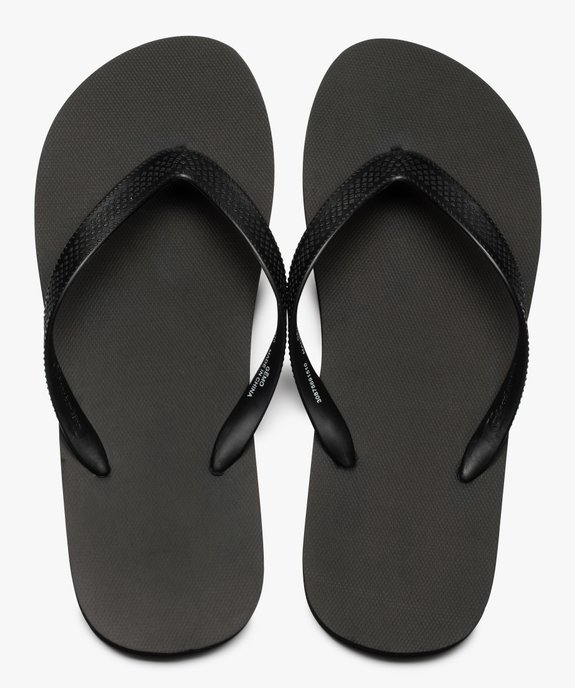 Tongs homme unies vue1 - GEMO (PLAGE) - GEMO