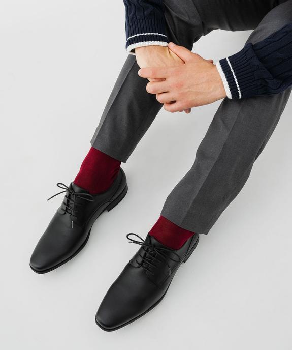Derbies grainées à bout carré homme vue1 - MARIO BALDANO - GEMO