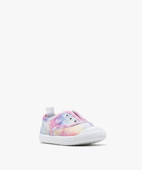 Baskets basses en toile die-and-dye bébé fille vue2 - G'CLUB - GEMO