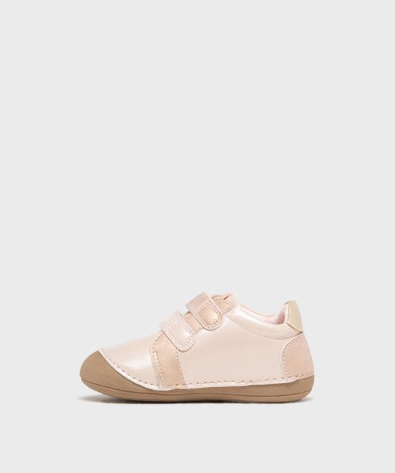 Chaussures premiers pas souples et légères bébé fille - Hobiz vue3 - HOBIZ - GEMO