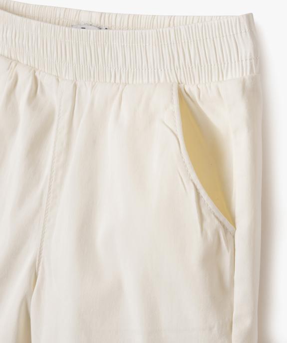 Short ample avec taille élastique en coton stretch fille vue2 - GEMO (ENFANT) - GEMO