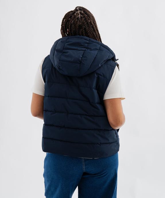 Doudoune sans manches à capuche réversible femme grande taille vue3 - GEMO 4G GT - GEMO