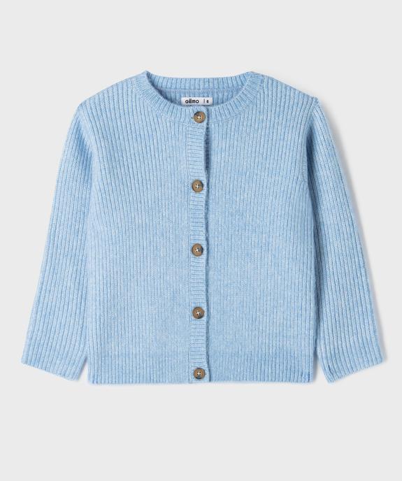 Gilet en grosse maille à col rond fille vue1 - GEMO (ENFANT) - GEMO