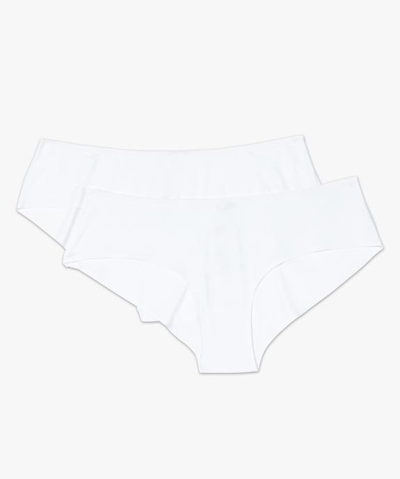 Shorties unis en microfibre femme (lot de 2) vue7 - GEMO 4G FEMME - GEMO