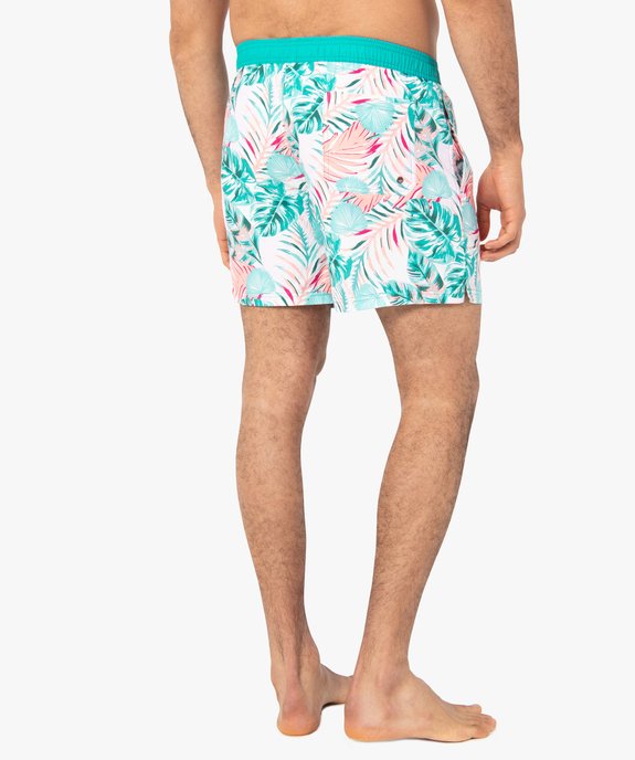 Short de bain homme à motifs exotiques vue3 - GEMO (PLAGE) - GEMO