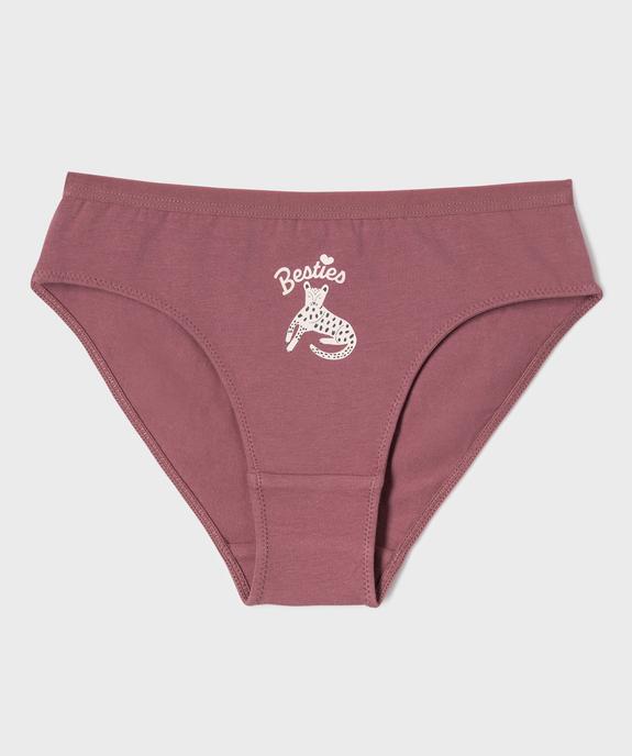 Culottes en coton biologique à motifs félins fille (lot de 3) vue3 - GEMO 4G FILLE - GEMO