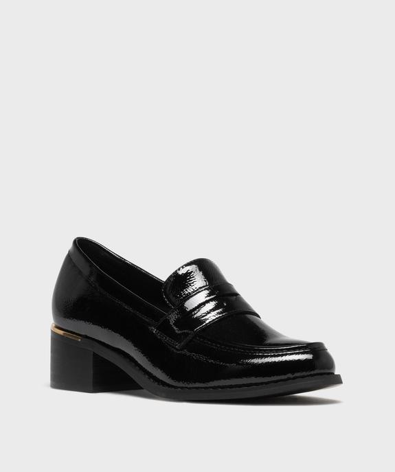 Mocassins vernis à talon bloc femme - Valentina Baldano vue2 - VALENTINA BALDA - GEMO