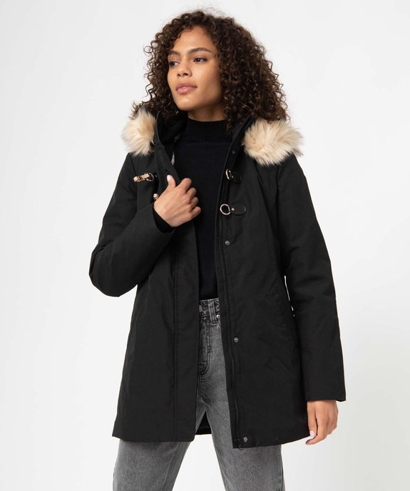 Parka femme avec capuche doublée vue1 - GEMO 4G FEMME - GEMO