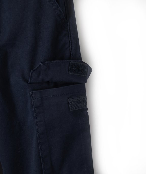 Pantalon en toile coupe jogger slim garçon vue4 - GEMO 4G GARCON - GEMO