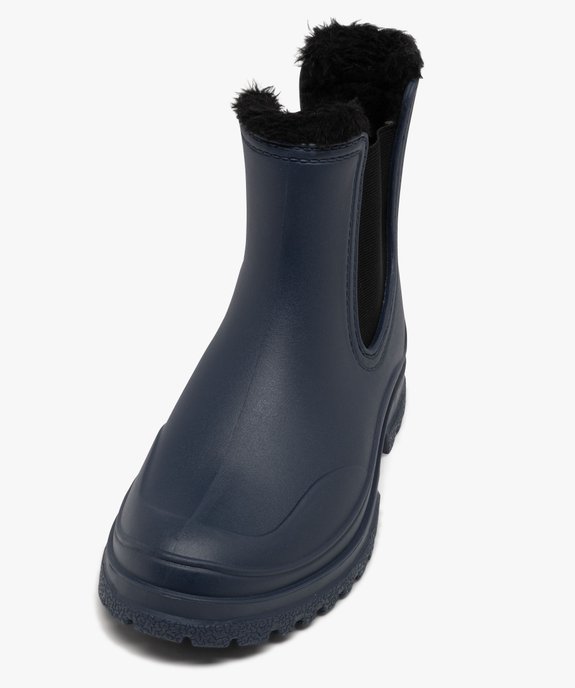 Bottes de pluie femme fourrées avec col asymétrique style Chelsea vue5 - FOLLOW ME - GEMO