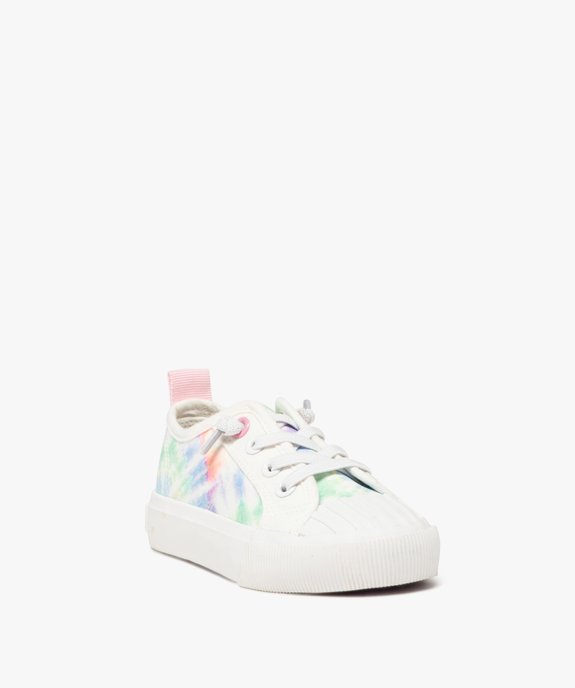 Baskets fille en toile effet tie and dye  vue3 - GEMO 4G FILLE - GEMO