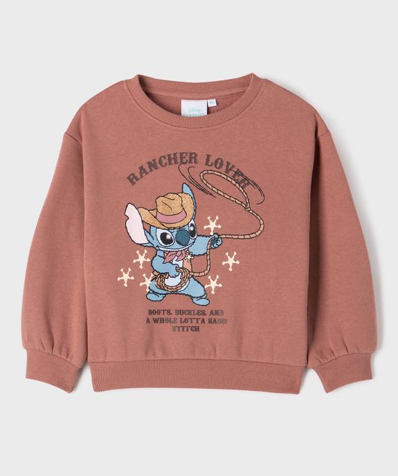 Sweat esprit western à motif Stitch fille - Disney vue1 - LILO & STITCH - GEMO
