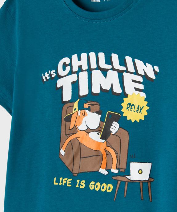 Tee-shirt manches courtes avec motifs animaux garçon vue3 - GEMO 4G GARCON - GEMO