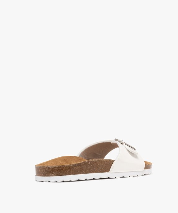 Mules à large bride vernie et semelle anatomique femme vue4 - VALENTINA BALDA - GEMO