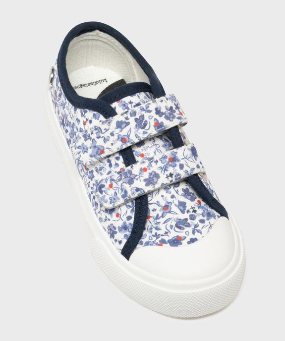 Tennis en toile fleurie à scratch et bout couvert fille - LuluCastagnette vue5 - LULUCASTAGNETTE - GEMO