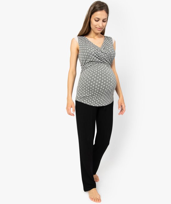 Pyjama de grossesse et d allaitement taille haute et cache c ur