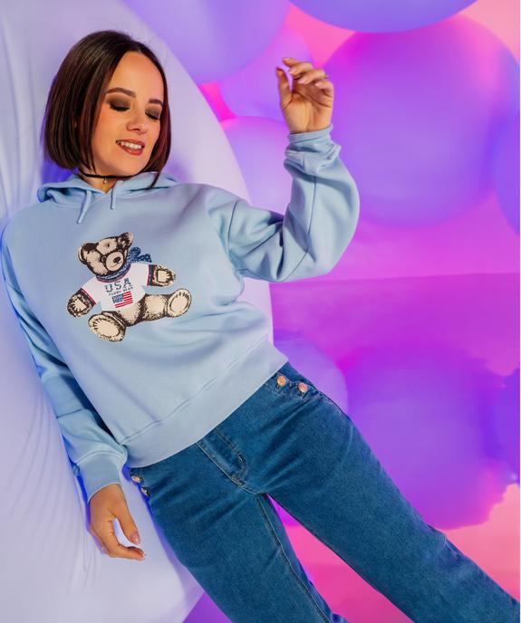 Sweat à capuche fille - LuluCastagnette X Alizée vue1 - LULU CASTAGNETTE G4G D - GEMO