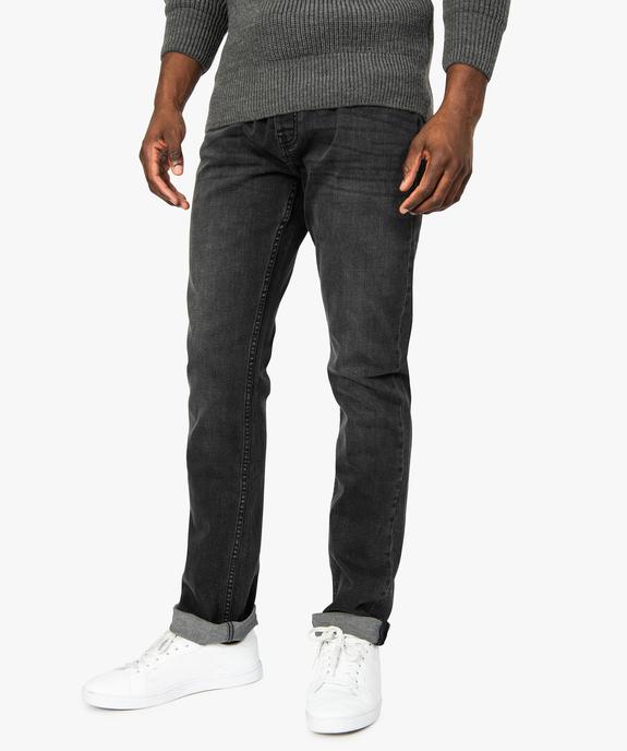 Jean homme straight stretch 5 poches vue1 - GEMO