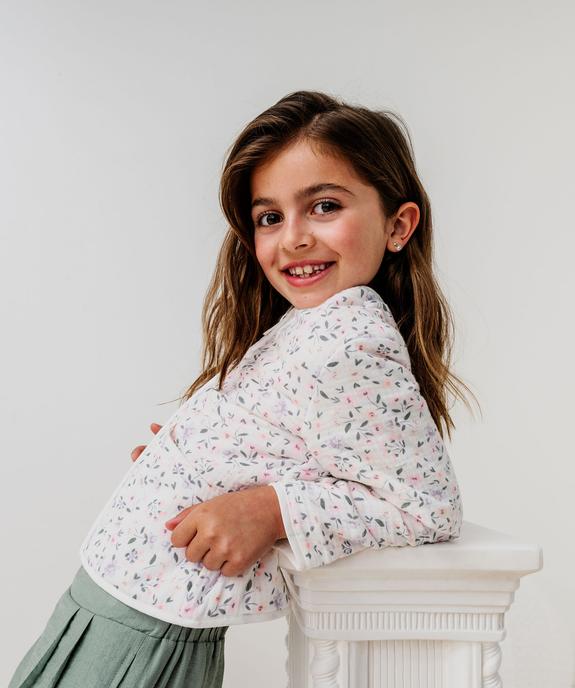 Veste en gaze de coton à motifs fleuris fille vue5 - GEMO 4G FILLE - GEMO