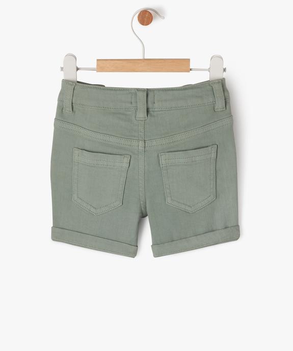 Short slim uni en toile extensible bébé garçon vue4 - GEMO(BEBE DEBT) - GEMO