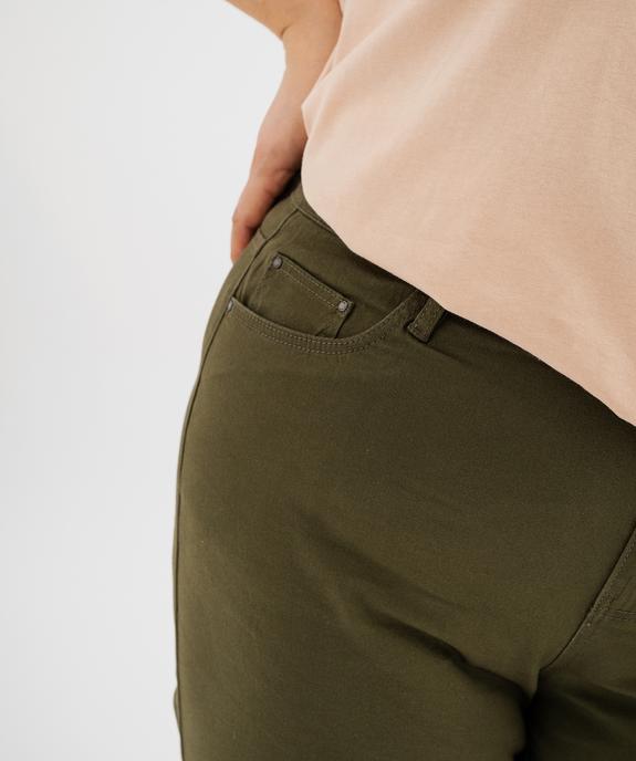 Bermuda à revers en coton stretch femme grande taille vue6 - GEMO 4G GT - GEMO