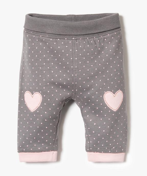 Legging à pois avec genouillères cœur vue1 - GEMO(BB COUCHE) - GEMO