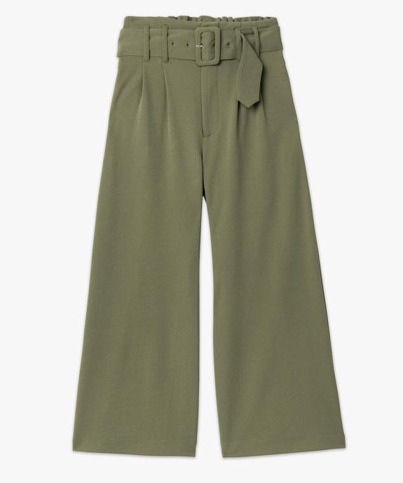 Pantacourt femme taille haute avec ceinture à boucle vue4 - GEMO(FEMME PAP) - GEMO