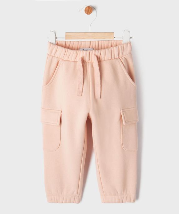 Pantalon de jogging avec poches à rabat bébé fille vue1 - GEMO 4G BEBE - GEMO