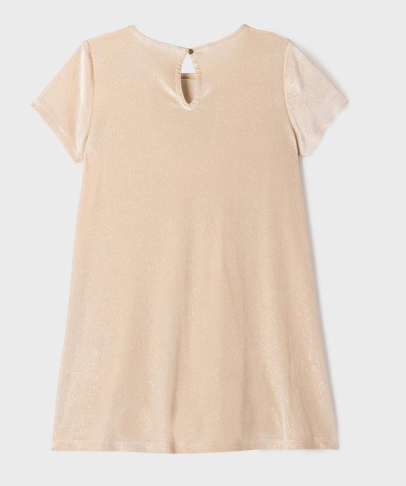 Robe de cérémonie en velours pailleté fille vue3 - GEMO (ENFANT) - GEMO