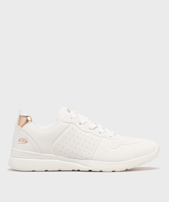 Baskets basses aspect veloutée lavables en machine femme - Skechers vue1 - SKECHERS - GEMO